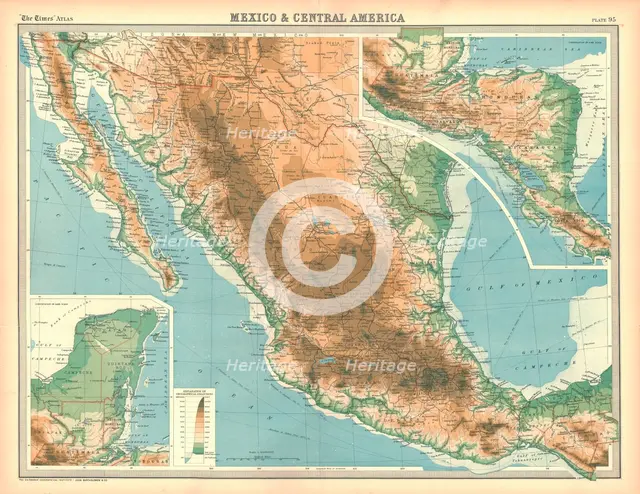 Map of Mexico and Central America. Artist: Unknown.