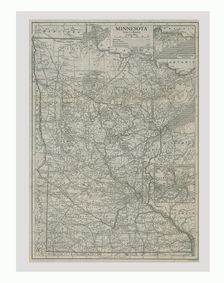 Map of Minnesota, USA, c1900s. Creator: Emery Walker Ltd