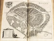 Map of Moscow. From: Newe Archontologia cosmica by Johann Ludwig Gottfried, 1646. Creator: Merian, Matthäus, the Elder (1593-1650)
