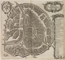Map of Moscow. From: Vermehrte Newe Beschreibung der Muscowitischen..., 1656. Creator: Olearius, Adam (1599-1671)