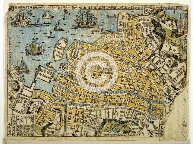 Map of Nagasaki, c1801. 