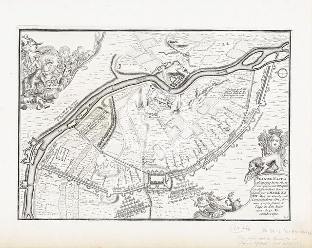 Map of Narva in 1700. Artist: Mortier, Pieter (1661-1711)