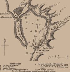 Map of Navarino bay, First quarter of 19th cen.. Artist: Anonymous master