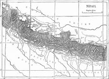 Map of Nepaul c1891. Creator: James Grant