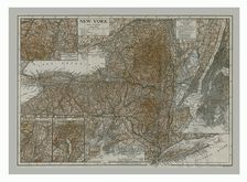 Map of New York, c1900s. Creator: Emery Walker Ltd