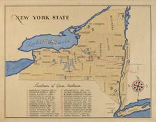 Map of New York State, 1935/1942. Creator: Unknown