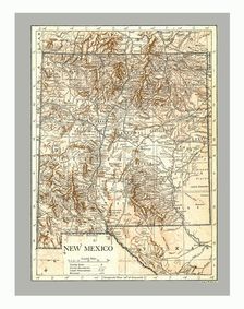 Map of New Mexico, c1900s. Creator: Emery Walker Ltd