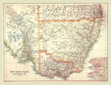 Map of New South Wales and Victoria, 1902. Creator: Unknown
