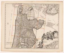 Map of Noord-Holland and part of Friesland, 1726-1750. Creator: Anon