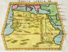 Map of North Africa, c1580s. Creator: Unknown