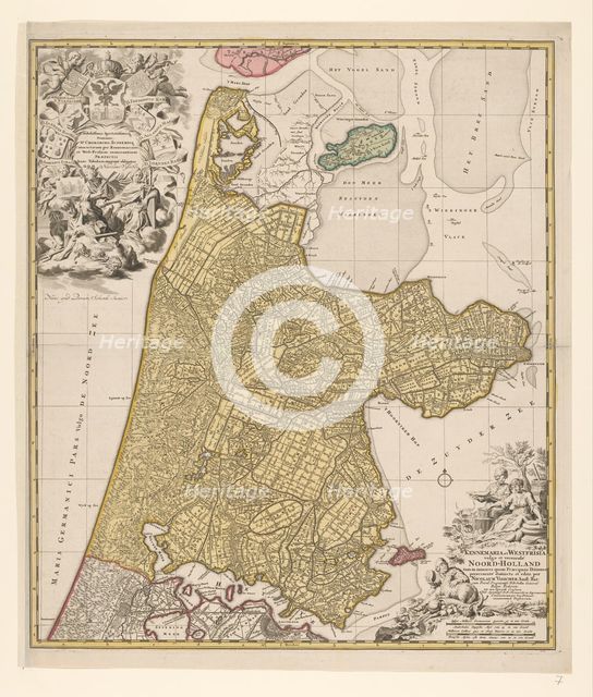 Map of North Holland, c.1700-c.1710.  Creator: Nicolaes Visscher.