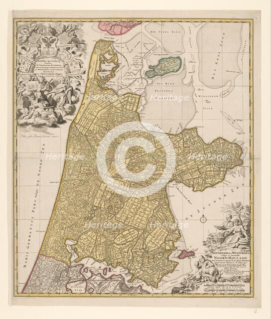 Map of North Holland, c.1700-c.1710.  Creator: Nicolaes Visscher.