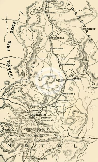 'Map of Northern Natal. Scale 15 Statute Miles to the Inch', 1900. Creator: Unknown.