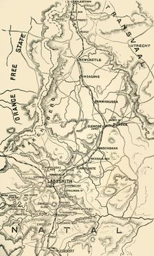 Map of Northern Natal. Scale 15 Statute Miles to the Inch 1900. Creator: Unknown