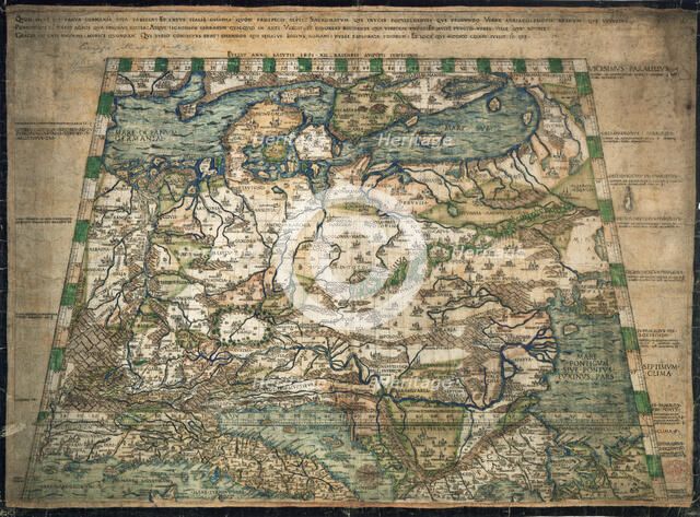 Map of northern and central Europe, 1491. Creator: Nicolas of Cusa.