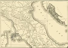 Map of Northern and Central Italy 1890. Creator: Unknown