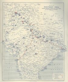 Map of Northern India 1901. Creator: John Bartholomew