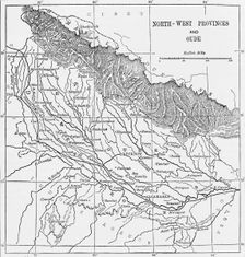 Map of Oude and the North-West Provinces c1891. Creator: James Grant