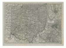 Map of Ohio, USA, c1910s. Creator: Emery Walker Ltd