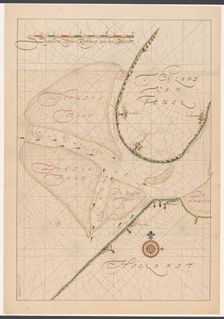 Map of a part of the head of North Holland, c.1620-c.1699. Creator: Anon