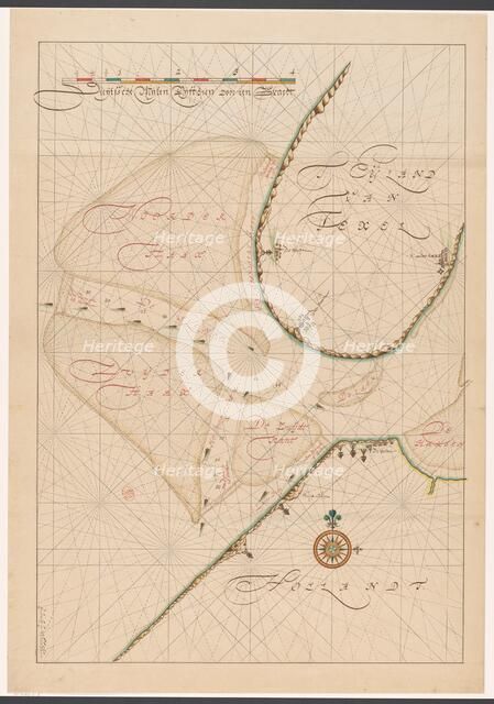 Map of a part of the head of North Holland, c.1620-c.1699. Creator: Anon.