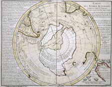 Map of Australasia and Antarctica, 1739. Creator: Philippe Bauche