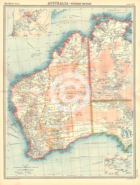 Map of Australia - Western Section. Artist: Unknown.
