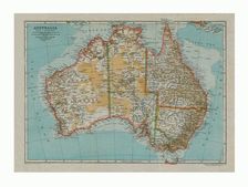 Map of Australia, c1910. Artist: Gull Engraving Company