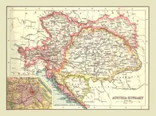 Map of Austria-Hungary, 1902. Creator: Unknown