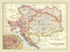 Map of Austria-Hungary, 1902. Creator: Unknown