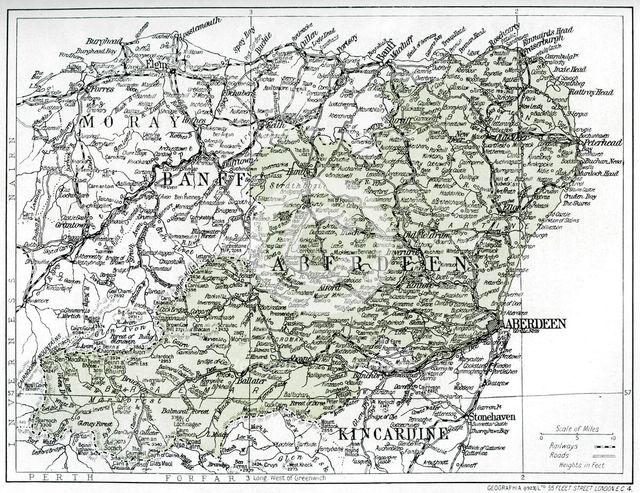 Map of Aberdeenshire, 1924-1926. Artist: Unknown