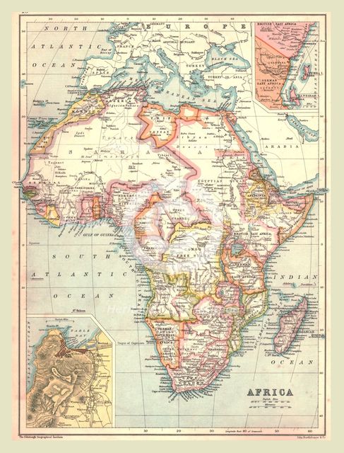 Map of Africa, 1902.  Creator: Unknown.