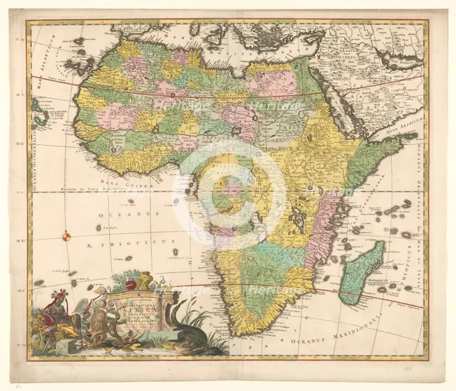 Map of Africa, c.1690. Creator: Carel Allard.