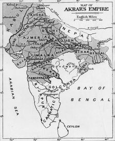 Map of Akbar's Empire c1912