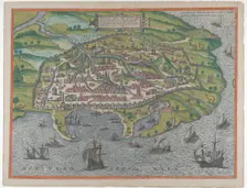 Map of Alexandria, 1575. Creators: Frans Hogenberg, Georg Braun