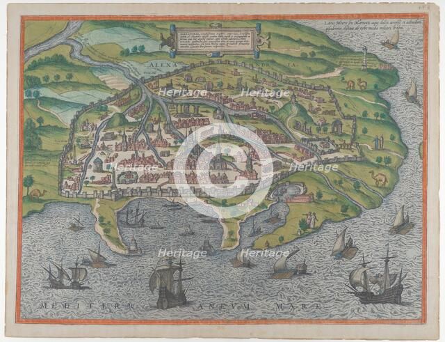 Map of Alexandria, 1575. Creators: Frans Hogenberg, Georg Braun.