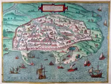 Map of Alexandria, Egypt, 17th century