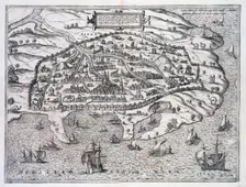 Map of Alexandria, Egypt, c1625. Creator: Unknown