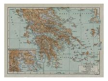 Map of Ancient Greece, c1910s. Creator: Emery Walker Ltd