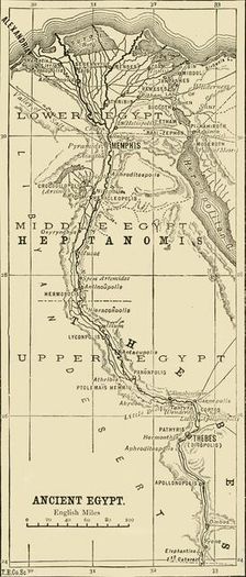 Map of Ancient Egypt 1890. Creator: Unknown