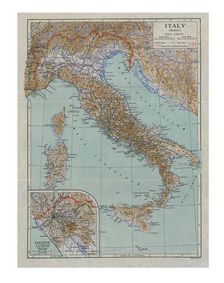 Map of Ancient Italy, c1910s. Creator: Emery Walker Ltd