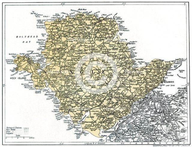Map of Anglesey, 1924-1926. Artist: Unknown