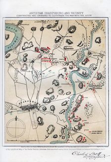 Map of Antietam, Sharpsburg and Vicinity, Maryland, 1862 (1862-1867).Artist: Rae Smith