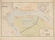 Map of Antwerp during the siege by the French, 1832, (1832-1833). Creators: Anon, Johannes Paulus Houtman