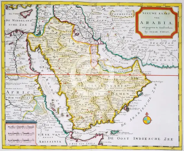 Map of Arabia, 1744. Creator: Isaak Tirion.
