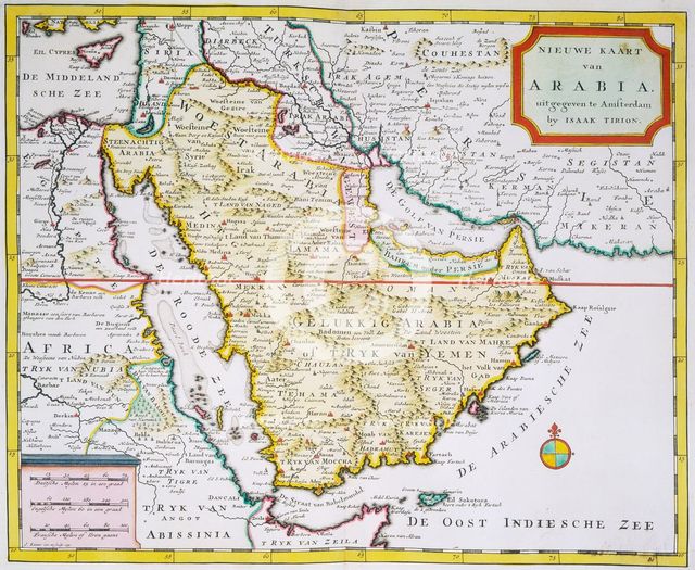 Map of Arabia, 1744. Creator: Isaak Tirion.