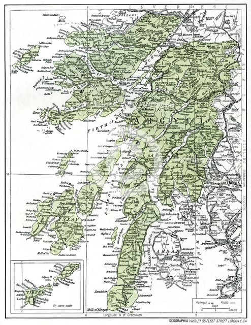 Map of Argyllshire, 1924-1926. Artist: Unknown