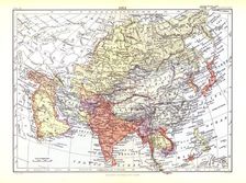 Map of Asia, c1902. Artist: W & AK Johnston