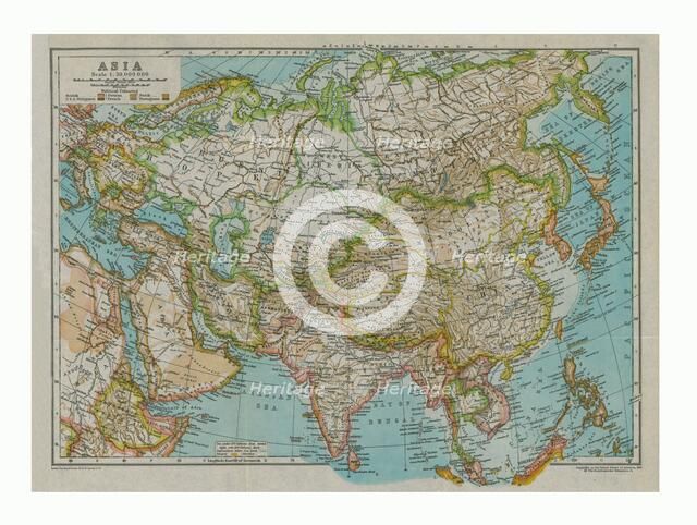 Map of Asia, c1910. Artist: Gull Engraving Company.