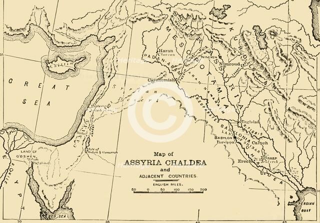 'Map of Assyria, Chaldea and Adjacent Countries', 1890.   Creator: Unknown.